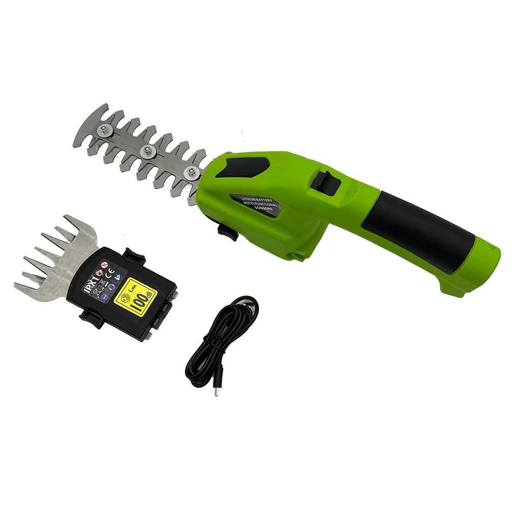 Dual-Use Rechargeable Electric Hedge & Grass Trimmer with Lithium Battery
