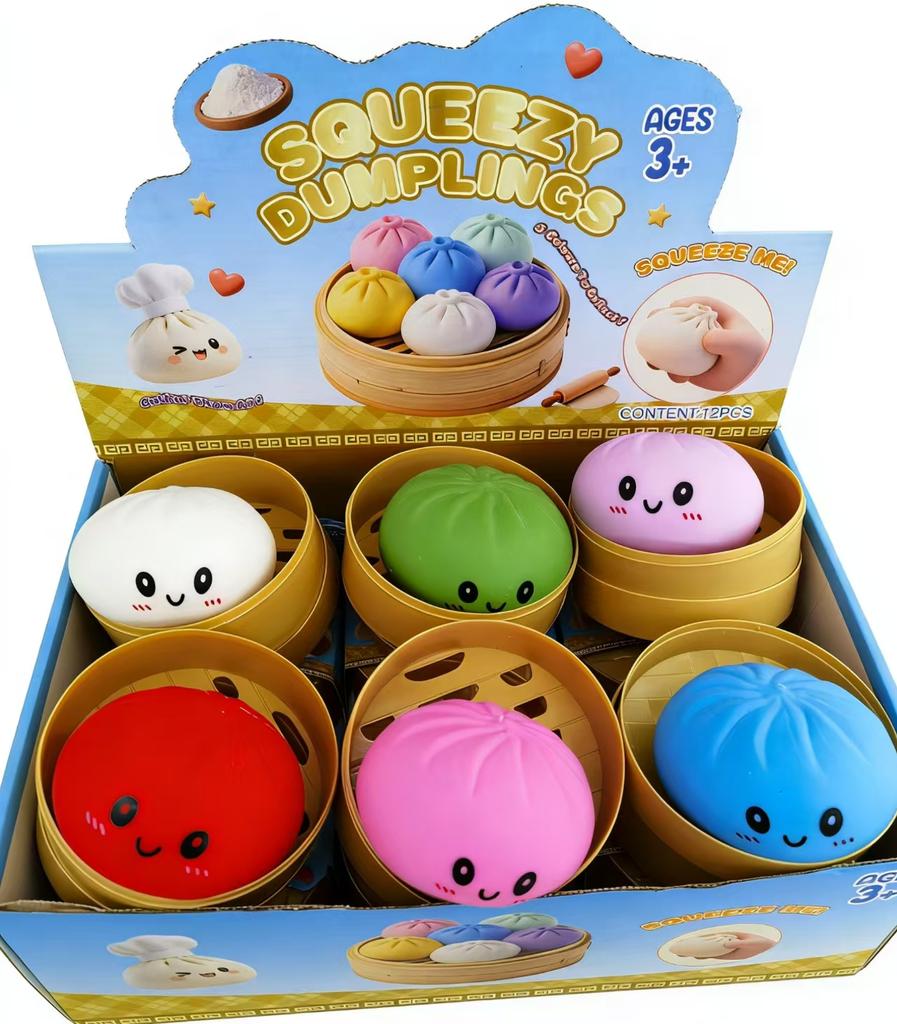New Dumpling Squishy Stress Ball Anti-Stress Toy for Hands Relief Office Desk Toy Soft Plush Toys for Anxiety
