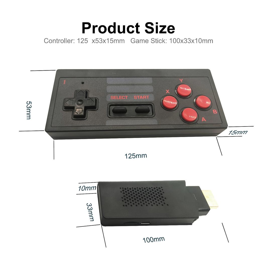 Y-3U Extreme Mini Classic Game Box 8-Bit Entertainment System 2.4G Wireless 4K Ultra HD TV Game Console Support TF Card (Built-in 628 Games)