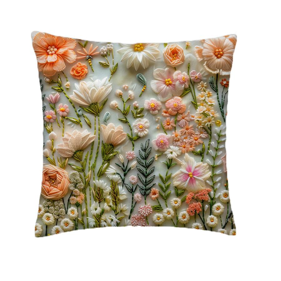 1pcs 45cm 3D Soft Cushion Pillow Cover Elegant Plant Floral Pillowcase for Home Living Room Bedroom Decoration Cushion Cover