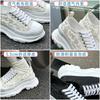 Thick baseplate shoes spring and autumn new national style embroidered canvas small breathable muffin shoes