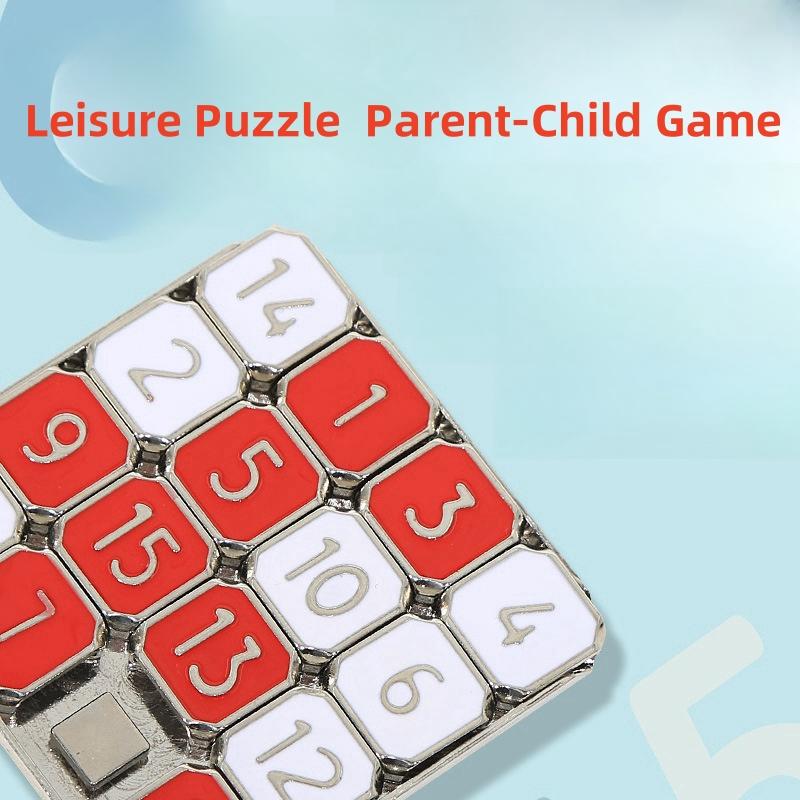 Schiebepuzzle mit Metallzahlen für Kinder – Stressabbau-Spielzeug – Geschenk für Schule, Kindergarten und Kinder