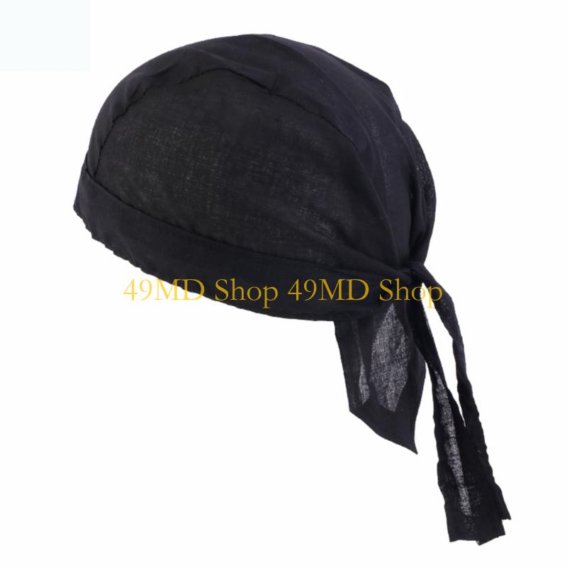 49MD Adjustable Scarf Hat Breathable Chefs Hat Kitchen Kerchief Headwear For Cooking чёрный