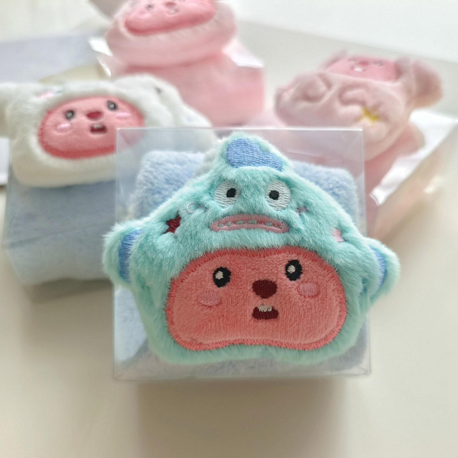 

Мультяшное полотенце из кораллового флиса «Маленький бобр» на сувенир, квадратное полотенце, полотенце для рук One Size