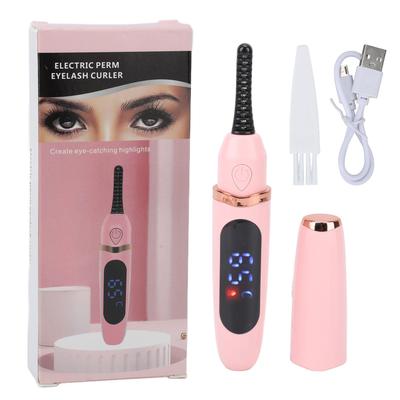 Beheizte Wimpernzange Langanhaltendes Lockenwerkzeug USB Wiederaufladbar 3 Temperatur Einstellbar LED Digital