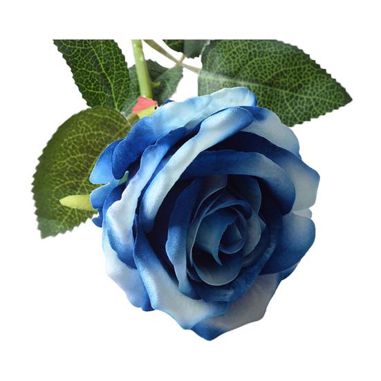 Artificial Rose Flower Realistic Long Stem Fake Silk Rose Bouquet for Party Home Wedding Centerpiece Office Table Decor