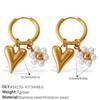 Sweet Wind Diy Cross Pearl Pendant Earrings Stainless Steel Gold Plated Diamond Jewelry