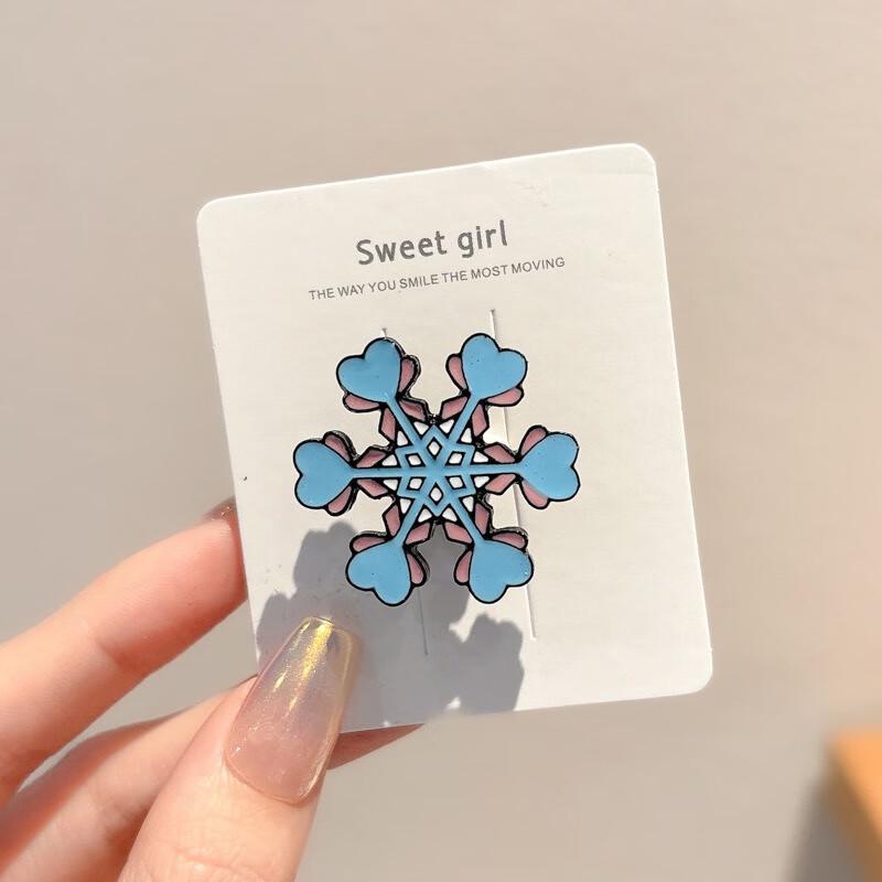 Рождественская металлическая брошь-булавка