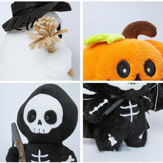 Atmospheric Halloween Home Decor Plush Toy Ghost Skeleton Bat Witch Pumpkin Doll Soft Dolls Stuffed Animal for Kids Spooky Party Haunted