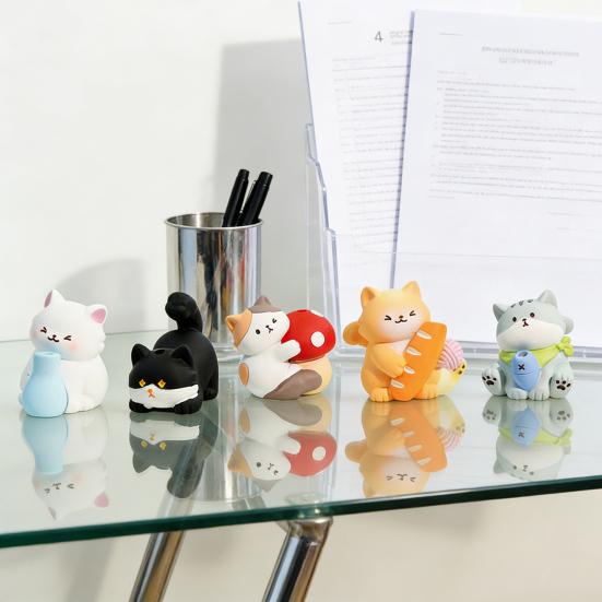 Cute Cat Whisker Collector 3D Cartoon Cat Sculpture Pet Beard Holder Resin Cat Whisker Vase Mini Pet Vibrissae Keepsake Sympathy Gift for Cat Lovers