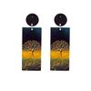 Damen Gold Lebensbaum 3D-Druck Acryl Ohrringe - Neuer Stil