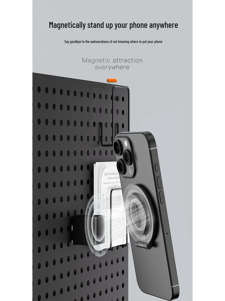 MagSafe Double-Sided Magnetic Phone Stand with Multifunctional Ring and All-Metal Design