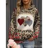Women's Hoodie Sweatshirt Casual Fashion New Digital Printing Love Stripe Casual Street Style  Autumn Winter Tops
