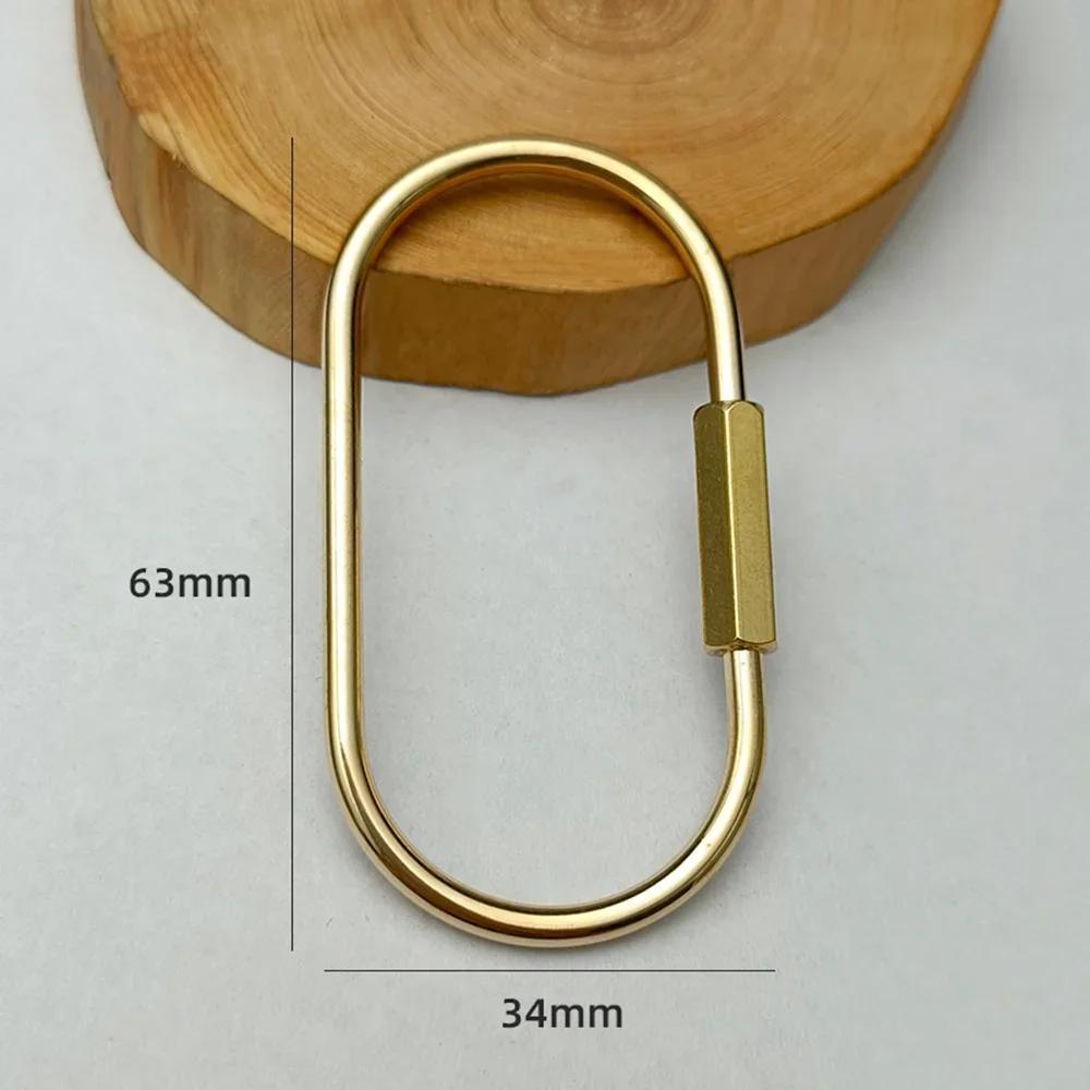 Keychain With Lock D Key Chain Color Camping Carabiner Survival Camping Equipment Buckles Hooks Key Ring Accessories