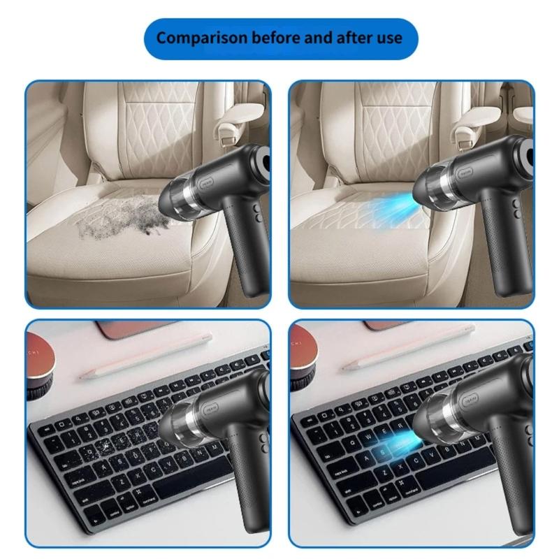 Cordless Air Blower Air Duster with 51000RPM Motor Rechargeable Battery For Electronics Car Home Use  ABS Construction