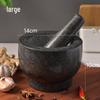 Natural Stone Garlic Press and Herb Mortar and Pestle Set