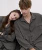 [Dossy] 2SET Silk Fit Dust Long Sleeve Couple Pajama Set [Shipped from Korea] 100% Authentic