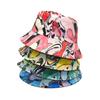 Spring and Summer Polyester Print Bucket Hat Fisherman Hat Outdoor Travel Sun Cap for Men and Women 11