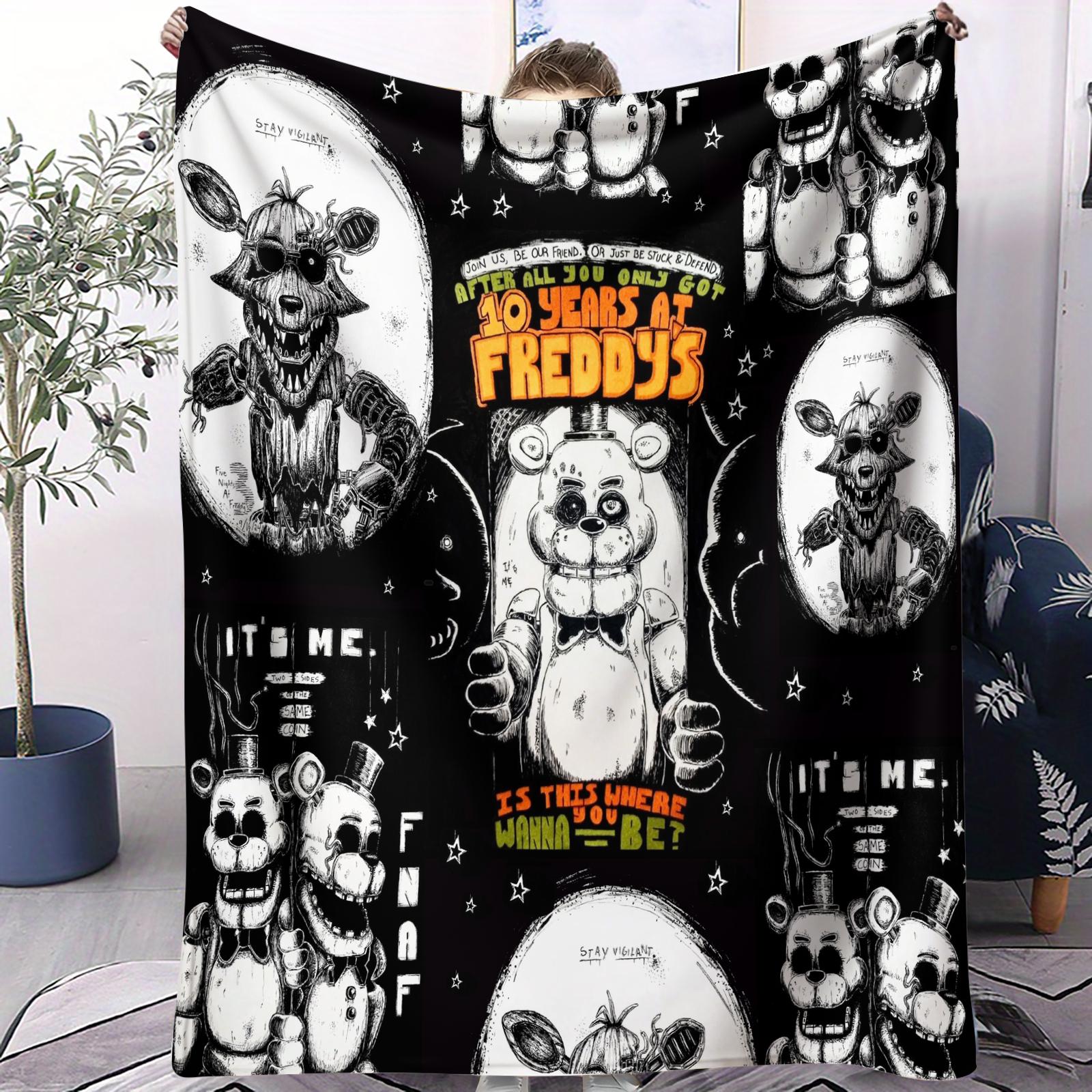 

Hot Five Nights At Freddys Small Cover Blanket All Season Soft Plush For Bed Bedroom Dorm Sofa Lunch Camping Kids Teen Gift 70x100cm