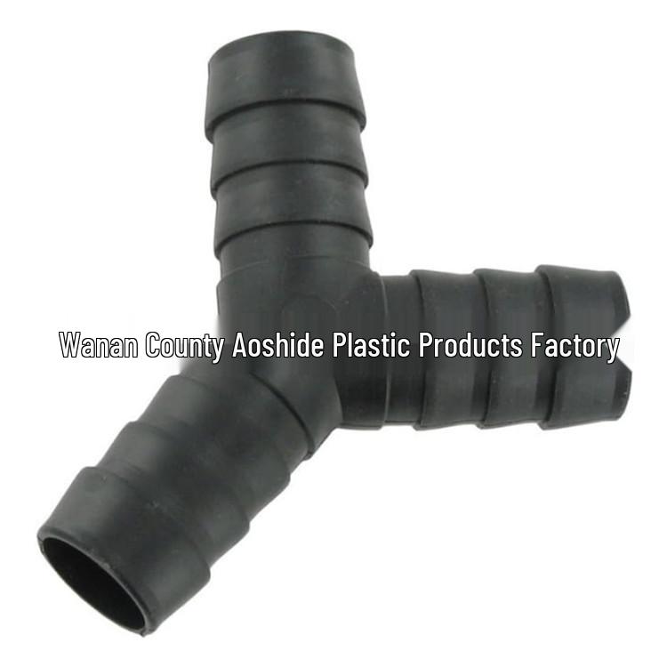 Washing Machine Y-Type Drain Hose Connector - 3-Way Plastic Adapter Black Y-Type Connector + 3 Clamps
