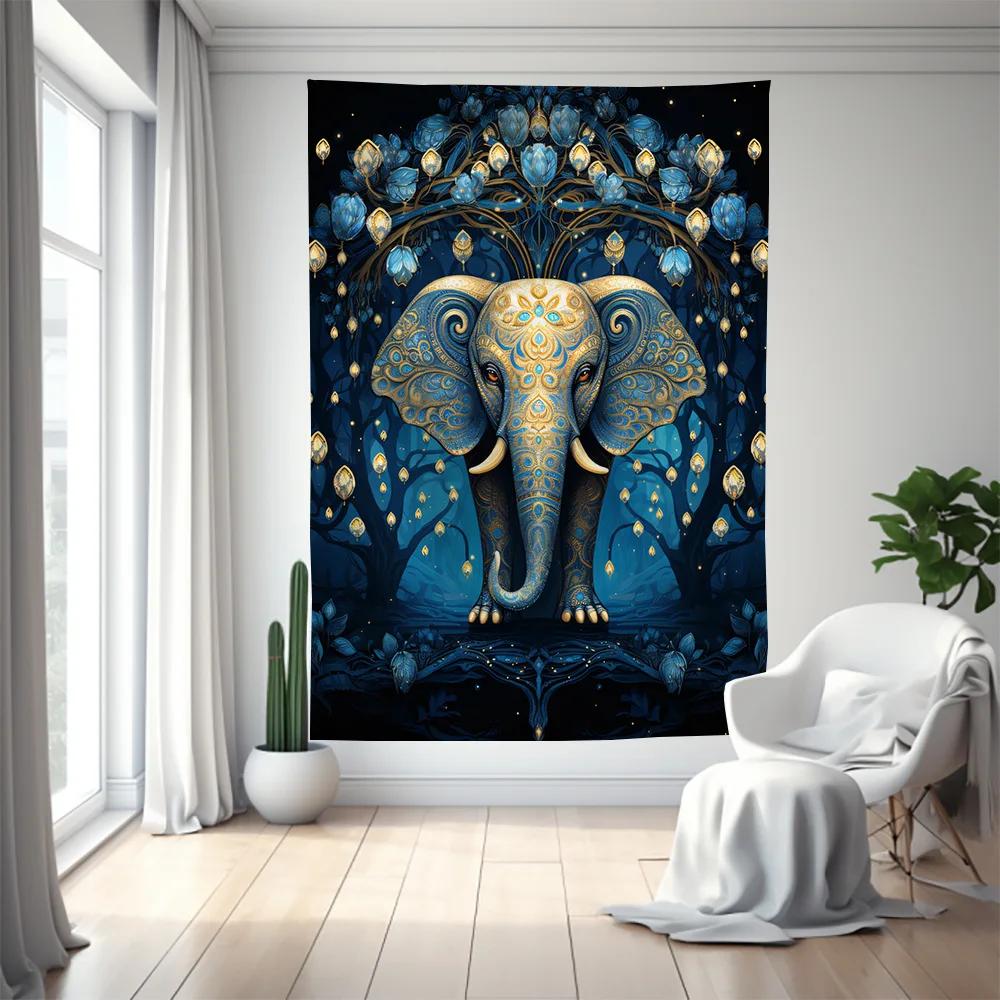 Elephant series room wall tapestries animal tapestries planet tapestry background fabric bedside wall tapestry carpet