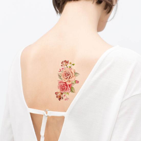 Vrouwen Body Art Waterdichte Pioenbloem Arm Been Terug Tijdelijke Tattoo Sticker