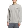 Adidas Men's Grey Striped Pullover Crewneck Sports Casual Sweatshirt