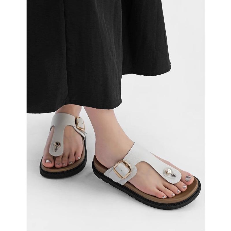 Thick-soled slippers women s summer wear new beach cool slippers casual versatile flip-flops 40 белый