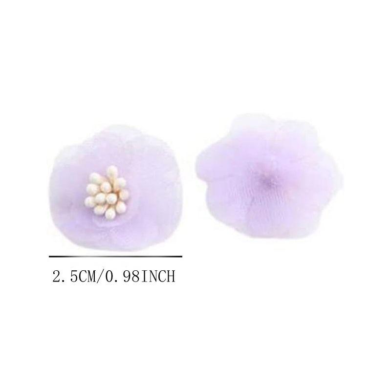 10/20Pcs Chiffon Gauze Artificial Flowers DIY Headwear Wedding Decorations Fake Flowers Clothes Crafts Hairpin Corsage Accessory