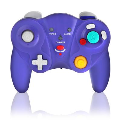 K&SGAMER GC Controller for GameCube and Wii (Switch 1/2 Requires Connection Tap) (Purple)