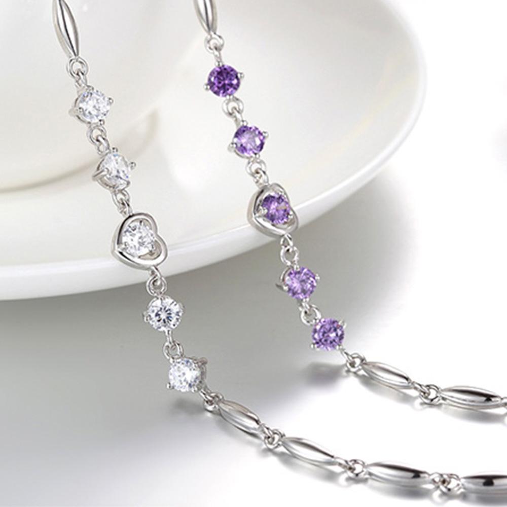 Weihua Fashion Silver Plated Bracelet for Women and Couples, Korean Edition Sweet Handicraft As A Valentine's Day Gift for Best Friends