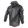 Elastic Fabric Cycling Rain Jacket Dark Grey Rain Coat Easy To Carry Rain Over Jacket  Travel Use