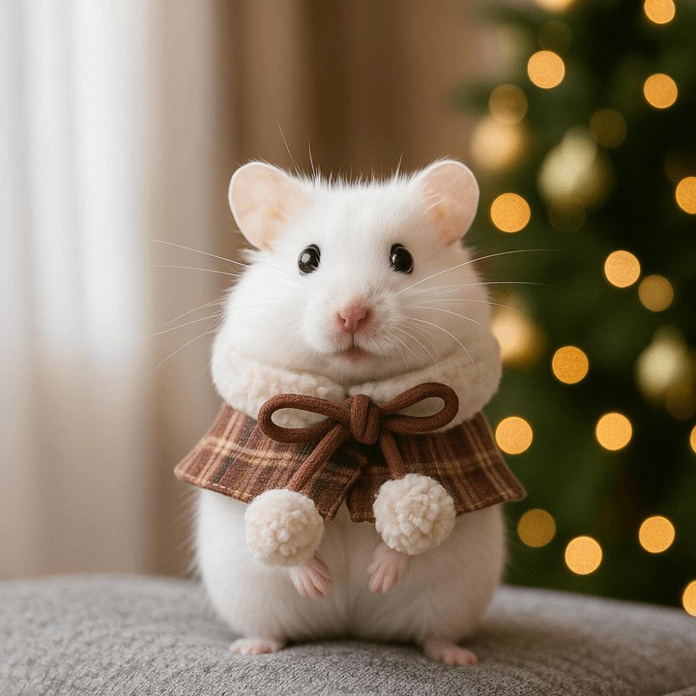 Warm Furry Collar Scarf Set Windproof Parrot Outerwear Cute Pet Transformation Outfit Pet Party