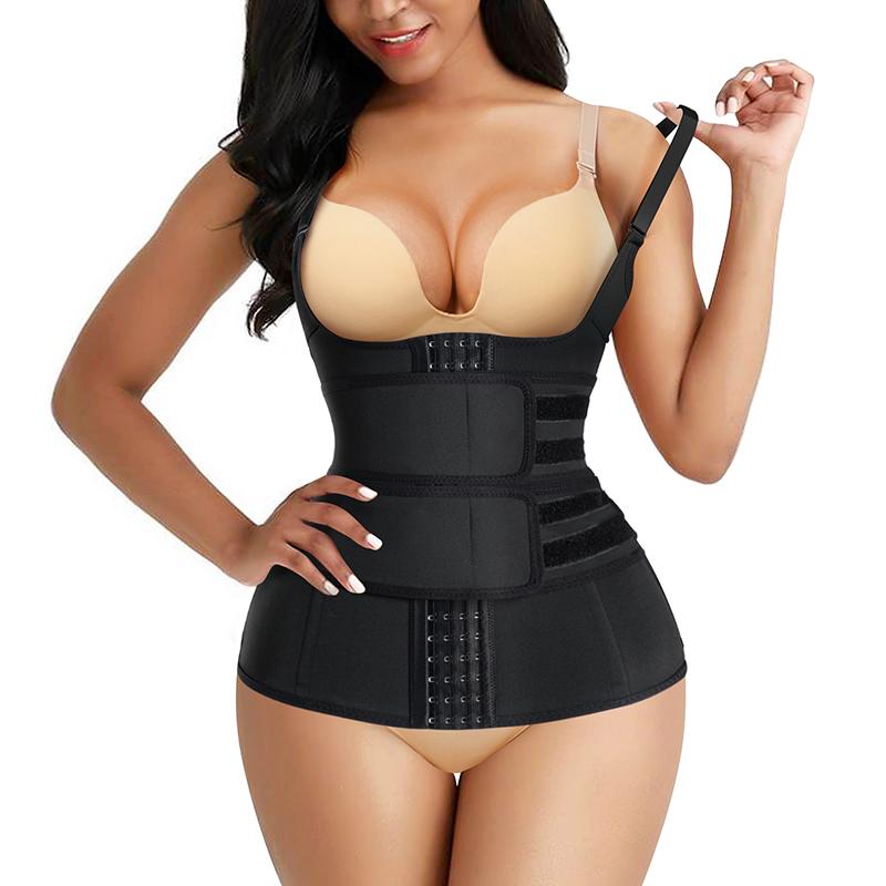 Women Waist Trainer Corset Vest Sauna Shaper Body Shaper Cincher Tank Top With Adjustable Straps S чёрный
