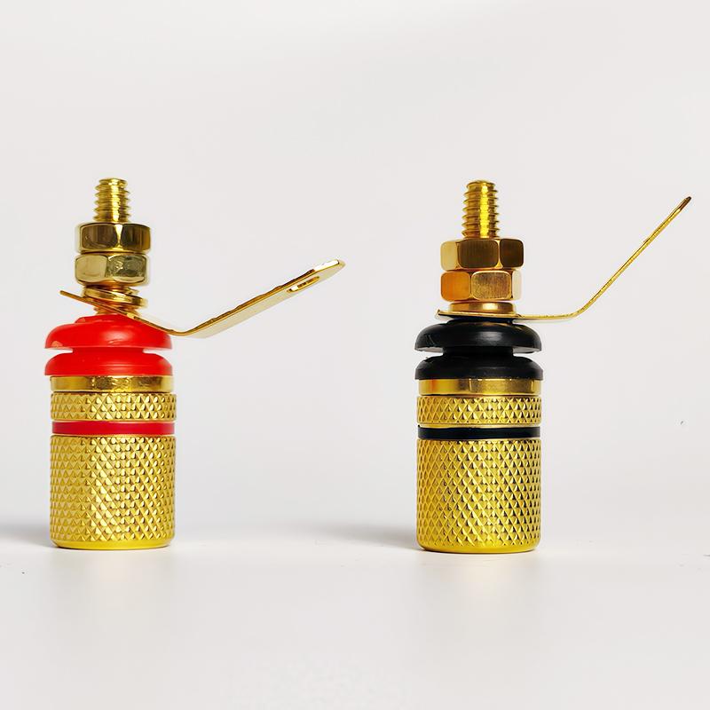 10/20/40 Pcs 307 Type Gold Plated Binding Post 4mm Banana Socket for Speaker Amplifier Panel Mount (High Current Terminal)