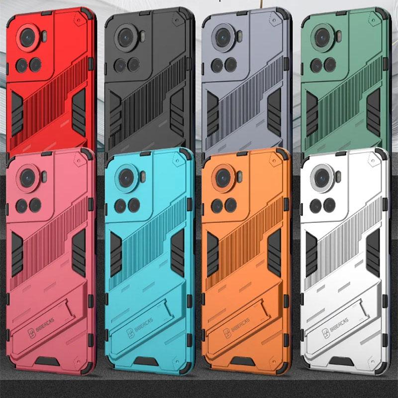 Für OnePlus Ace 5G Hülle Schützen Sie die Rückseite Stoßfestes Panzergehäuse Für One Plus 10R 10 R Hülle Anti-Fall Schutz Ständer Coque