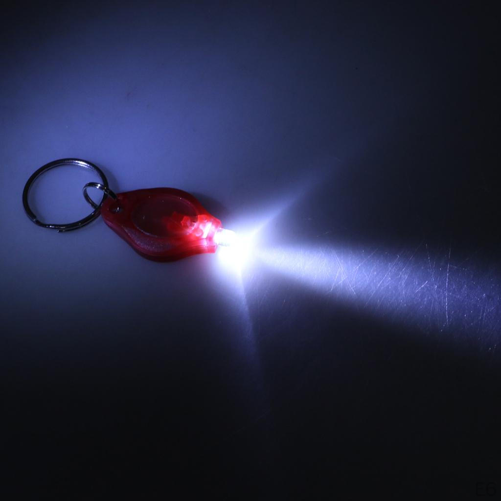 1 Piece Outdoor Mini Size Led Flashlight UV Torch Handheld Night Keychain Ring