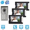 Apartment 3 Units Wired Video Door Phone Audio Visual Doorbell Intercom Entry System