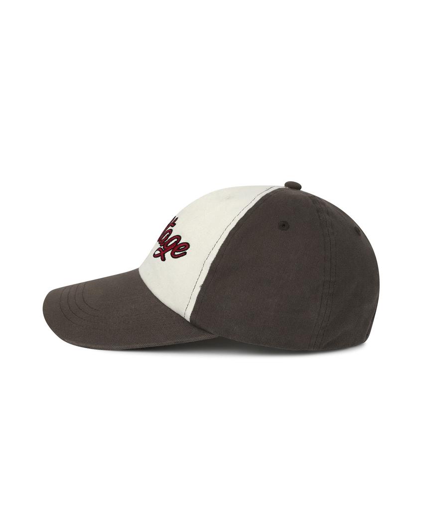 VERUTUM Heritage Logo Bio-Washed Cap Cream Brown
