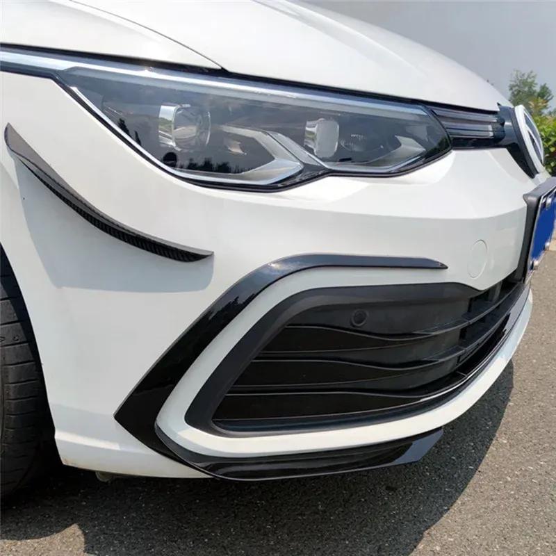 For VW Golf 8 Mk8 2021 2022 Car Front Grille Grill Moulding Strips Fog Light Cover Trim Abs Automotive Modification Accessories
