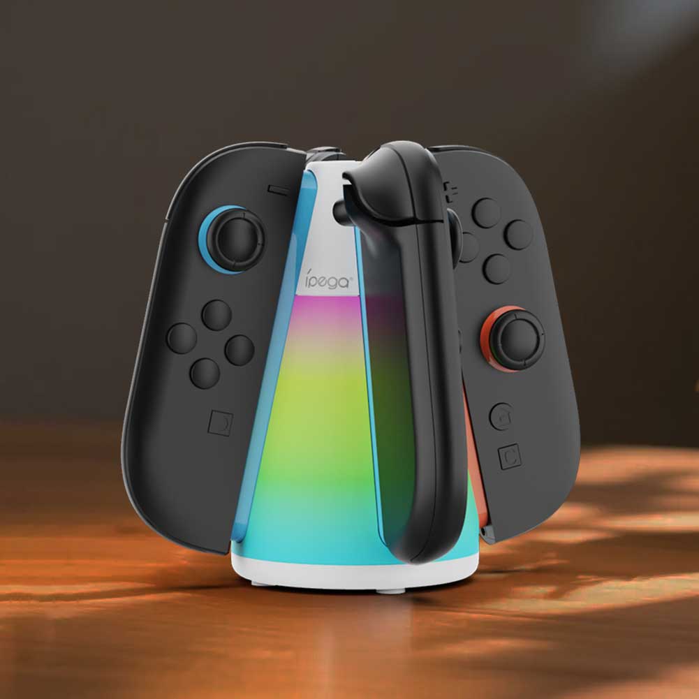 Magnetic Controller Charger LED Indicators Fast Charger Stand Station Overcharge Protection Portable Charger Station for Switch2