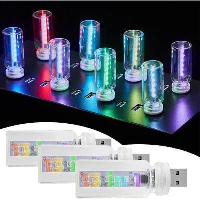 13 In 1 Car USB Night Light Touch Dimmable LED Filament Lamp, USB Interior Car Lights, 13 Modes & 7 Colors, Mini LED Bulb for Car, Camping, Party,
