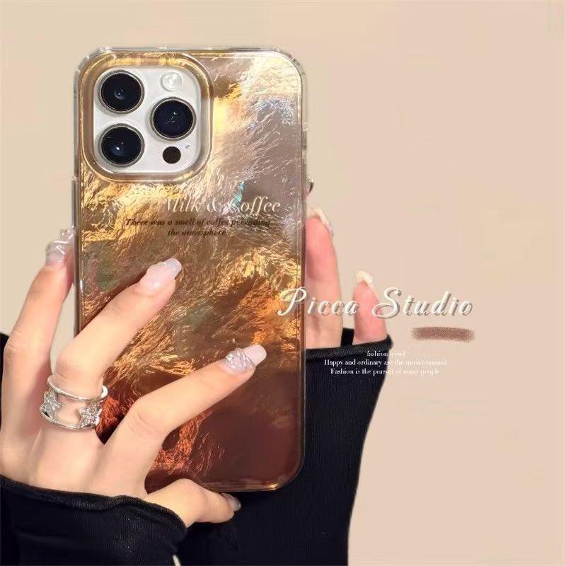 Ice Coffee Gradient Case for iPhone 16/17 Pro Max - High-End Texture
