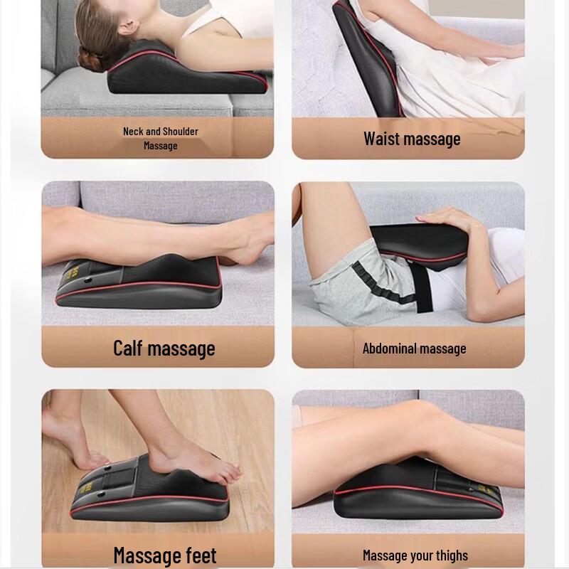AUX Head, Back & Waist Massager Pillow CN plug (adapter included)