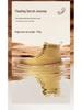 2025 Herbst/Winter Herren Vintage Outdoor High-Top Gelbe Lederstiefel