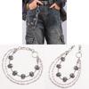 Metal Skull Hip Hop Belt Chain For Men With Spring Decor And Multilayer Design