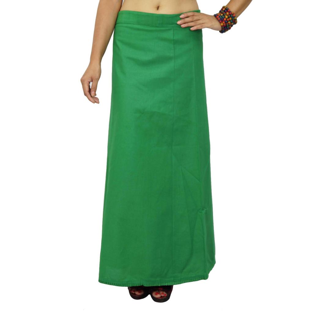 Bollywood Solid Cotton Petticoat Underskirt Indian Lining For Sari
