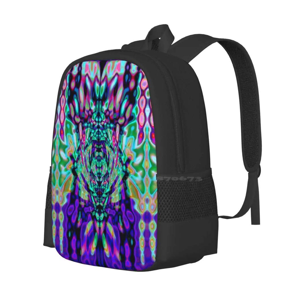 Der Waldgeist Psychedelische Irisierendes Neue Ankünfte Unisex Taschen Schultasche Rucksack Psychedelische Abstrakte Kunst Trippy Kunst