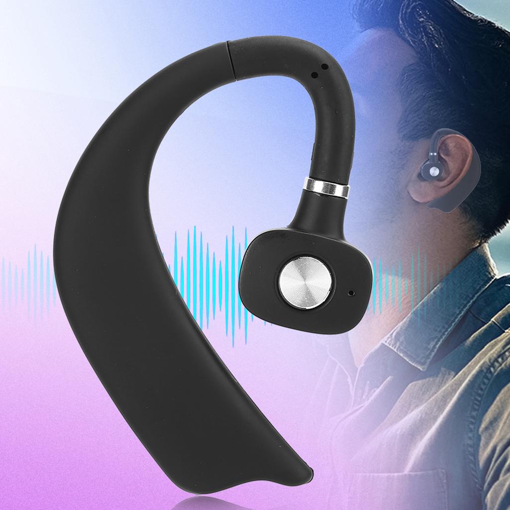 Waterproof Wireless Headphones     Earphones Stereo Monaural Ear Hook Earbuds(Black )
