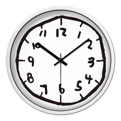INS Creative Simple Children s Room Watch Cute Cartoon Wall Clock Nordic Living Room Kindergarten Silent Clock Decoration (white,10 inch) белый